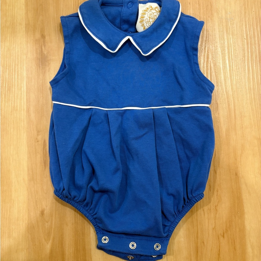 The Beaufort Bonnet Company Blue Bubble Romper